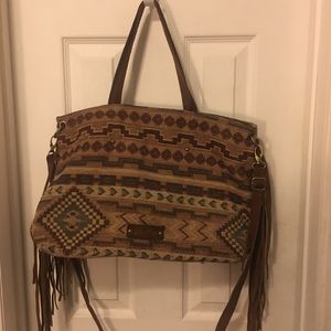 Lucky Brand handbag Hobo bag with fringe